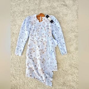 Elegant Blue Lace Dress